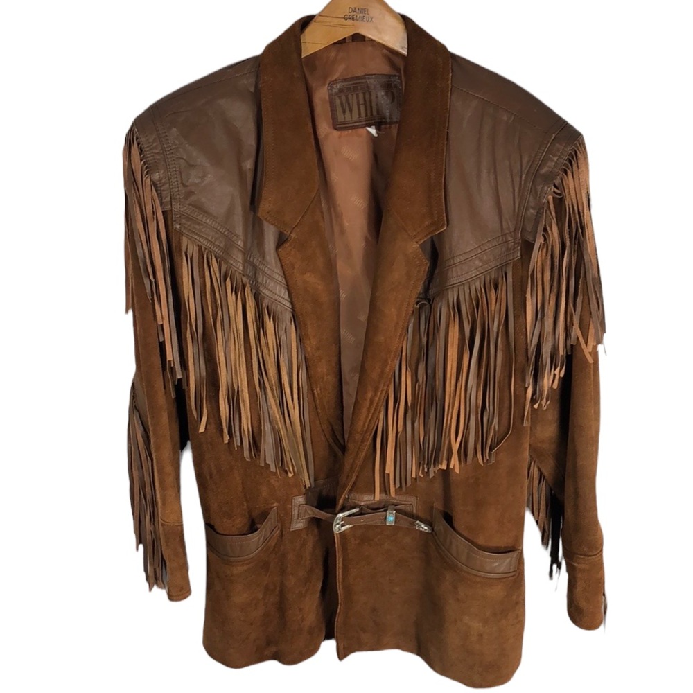 Whipp vintage fringe suede leather jacket